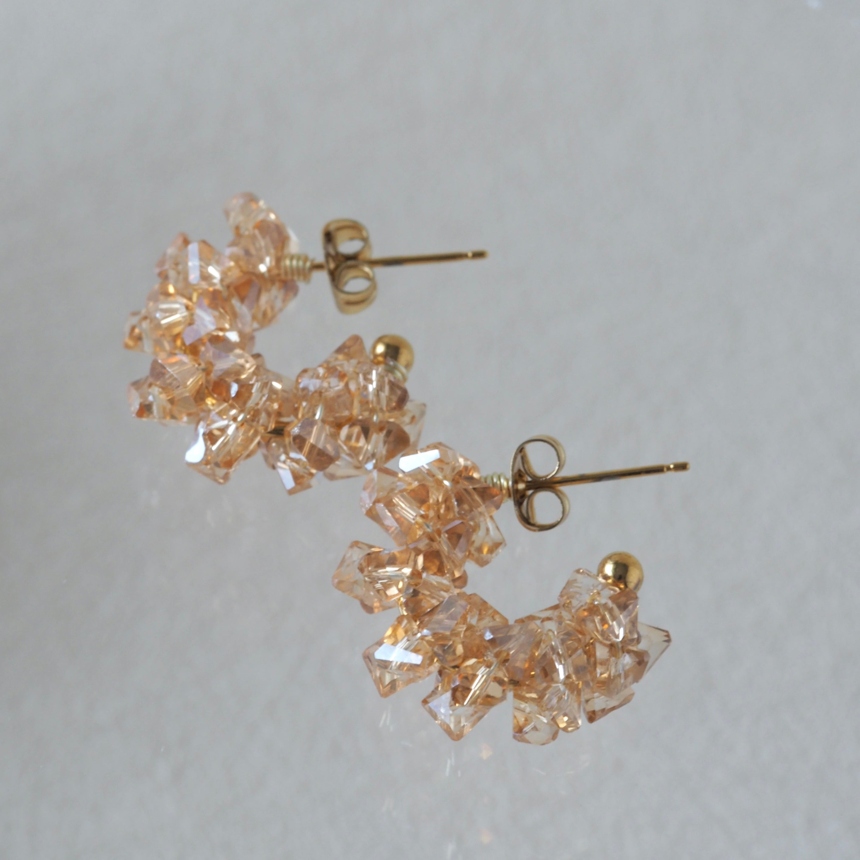 The Vertex – PVD stainless steel and glass bead earrings, Best Of Me