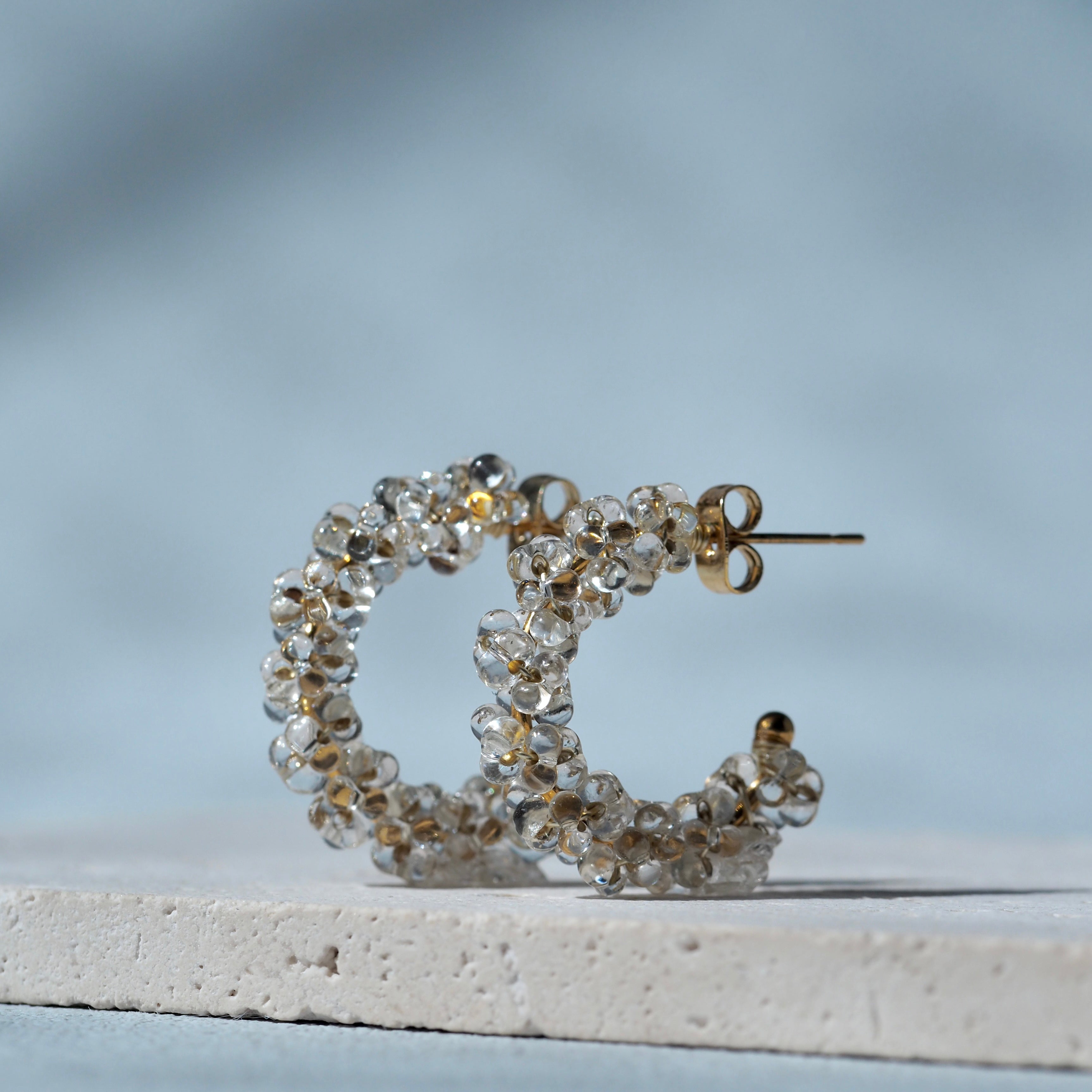 The Prism Hoops – modern glass bead hoops handcrafted in BC, Canada