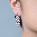 1. The Prism Drop – styled, modern glass bead drop earrings handcrafted in BC Canada