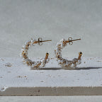 The Prism Pearl Hoops – modern glass bead hoops handcrafted in BC, Canada