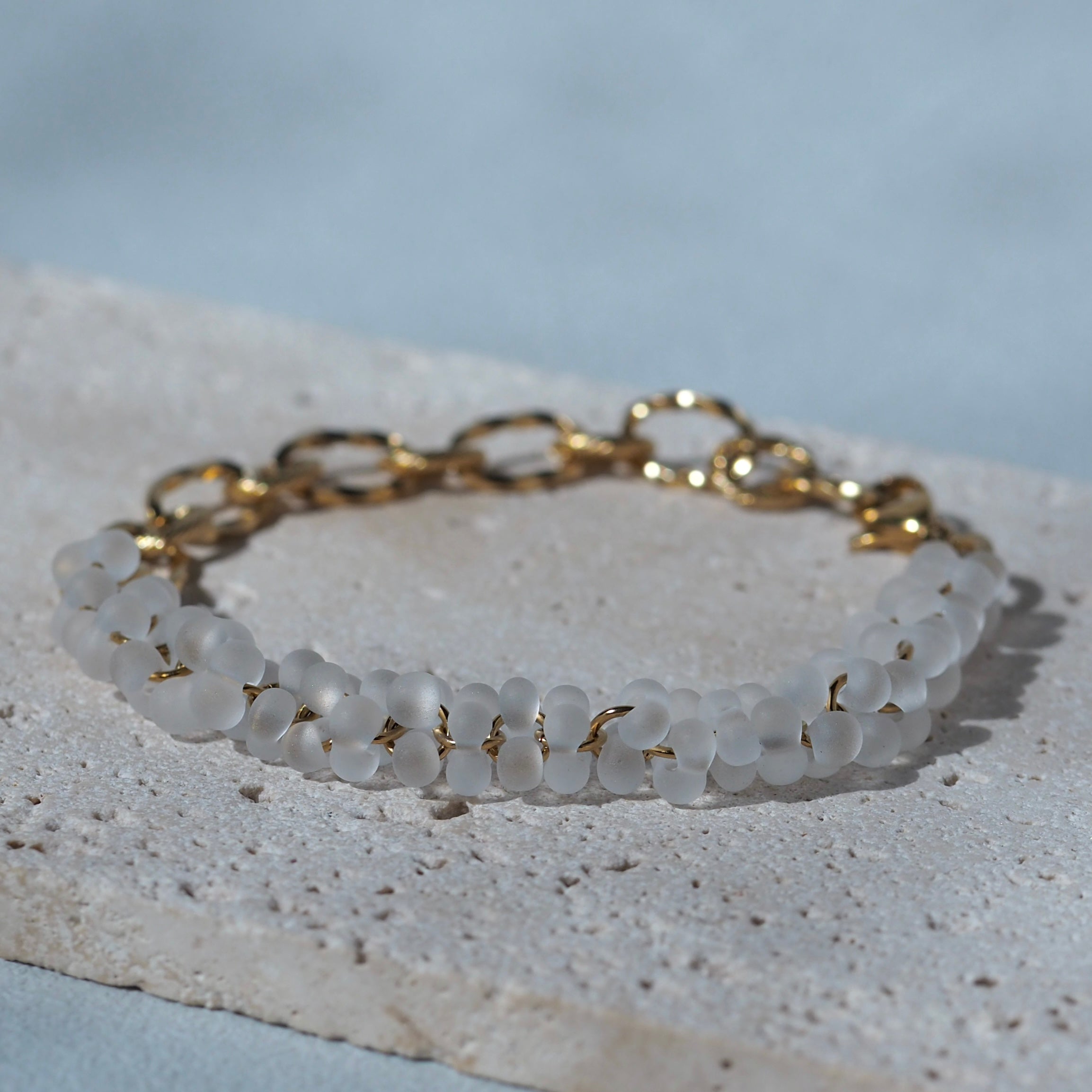 The Prism Bracelet – gold chain and glass bead bracelet, Best Of Me Canada
