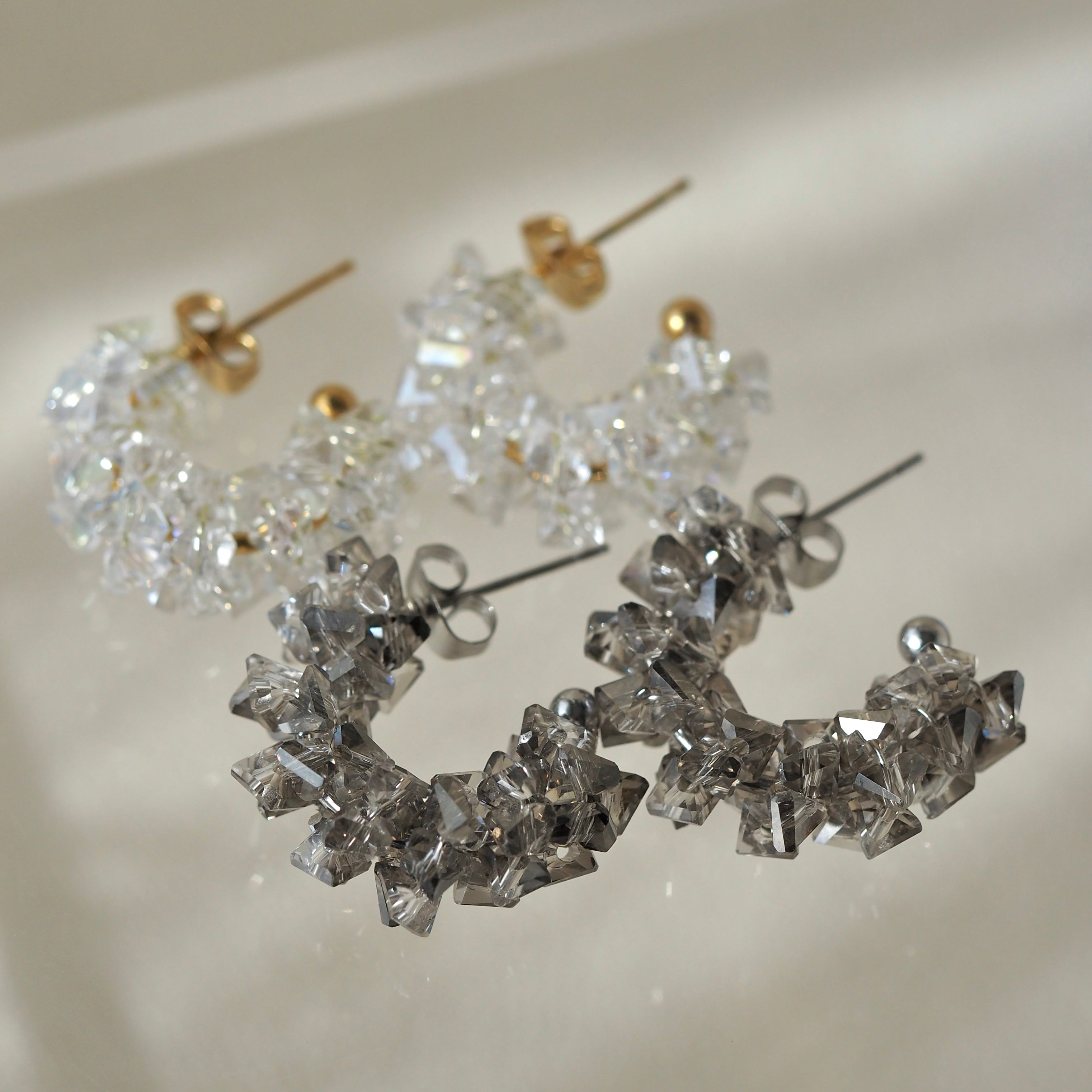 The Vertex – contemporary glass bead earrings made in British Columbia