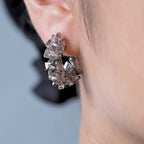 4. The Vertex – worn, modern glass bead earrings made in BC, Canada