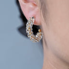 The Prism Hoops – worn, modern glass bead hoops made in BC, Canada