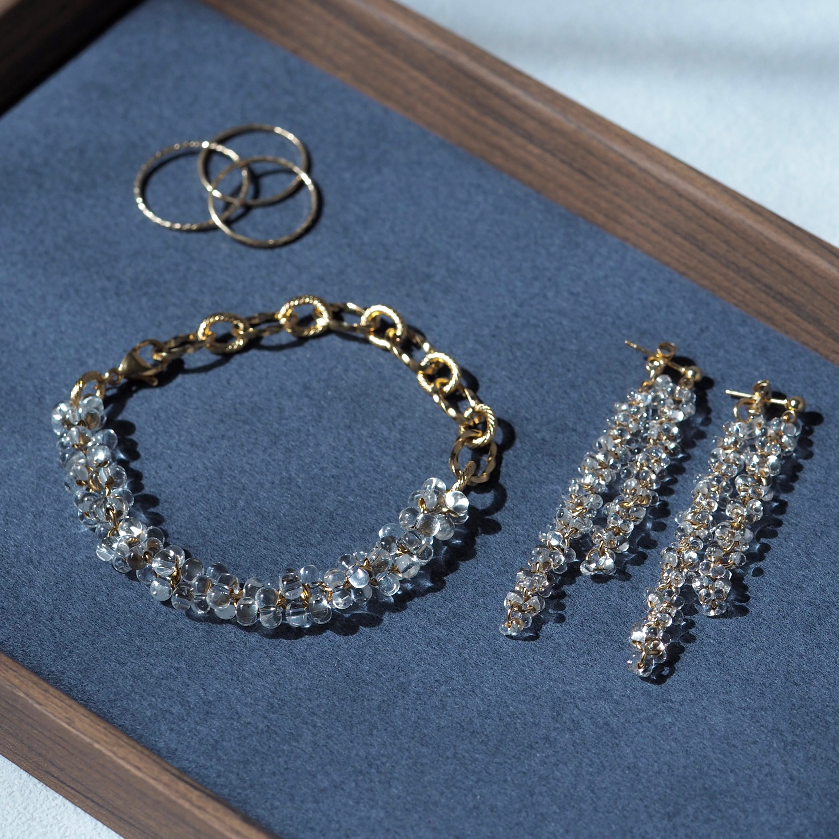 The Prism Bracelet – clear glass bead bracelet made in British Columbia
